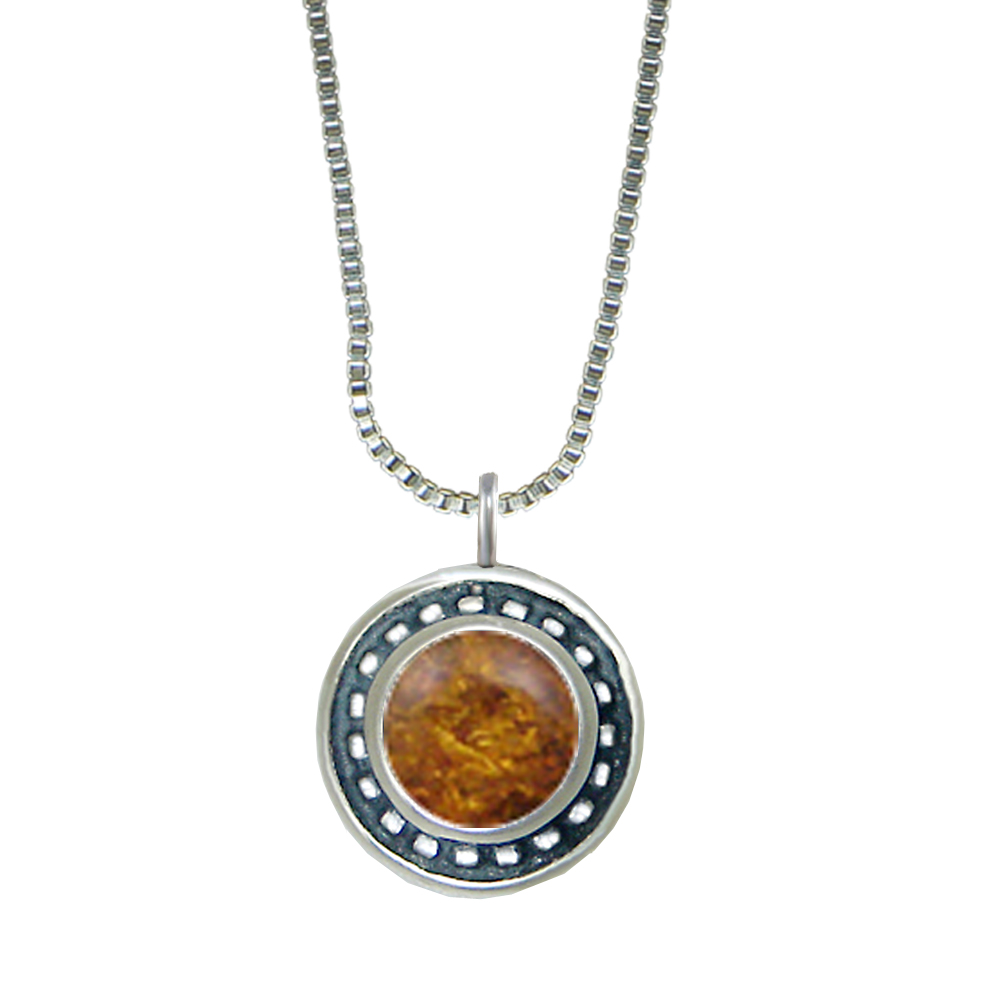 Sterling Silver Little Amber Pendant Necklace